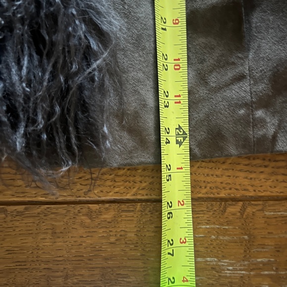 Chico's Dark Brown Teddy Jacket with Faux Fur - Picture 11 of 12